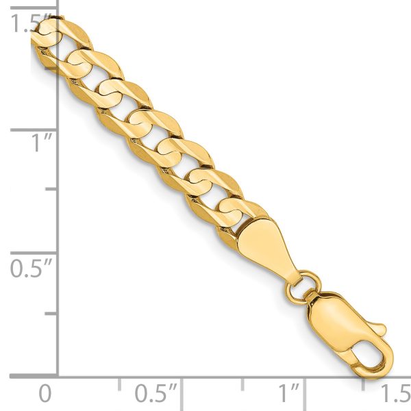 14k 5.25mm Open Concave Curb Chain - Image 2