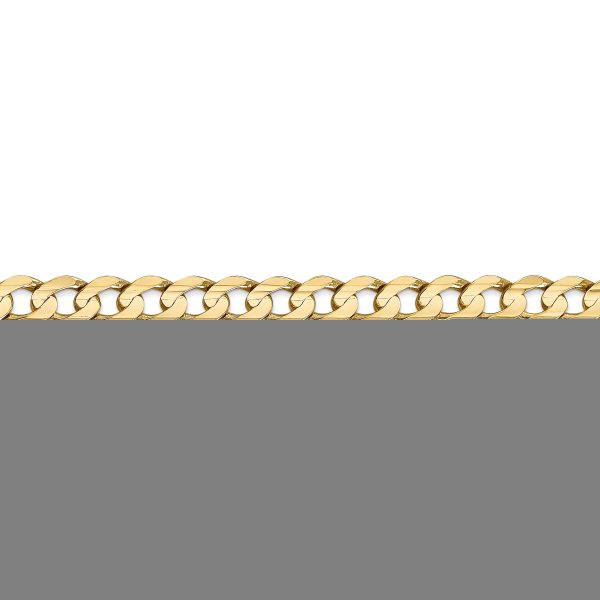 14k 6.75mm Open Concave Curb Chain - Image 2