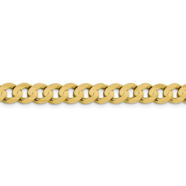 14k 7.5mm Open Concave Curb Chain - Image 2