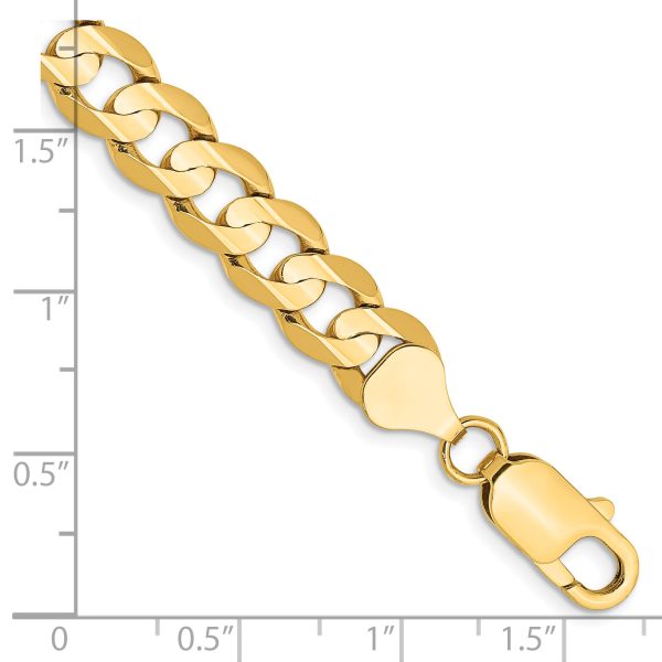 14k 7.5mm Open Concave Curb Chain - Image 2