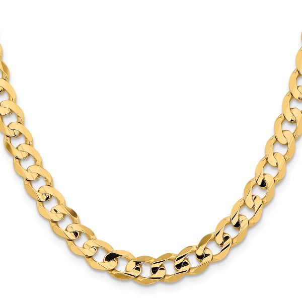 14k 8.5mm Open Concave Curb Chain - Image 2