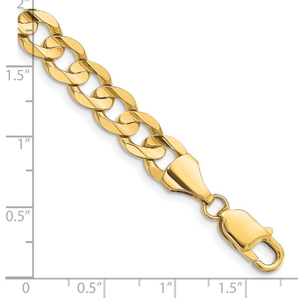 14k 8.5mm Open Concave Curb Chain - Image 2