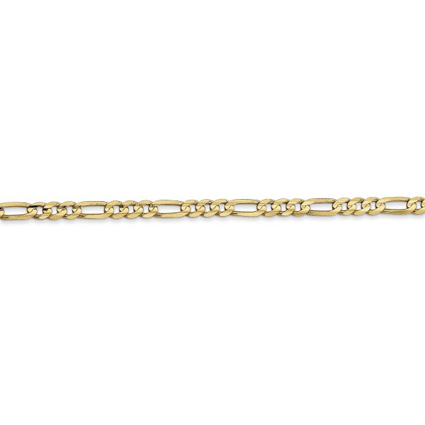 14k 3mm Concave Open Figaro Chain - Image 2