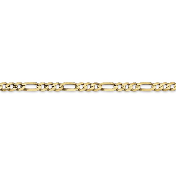 14k 4mm Concave Open Figaro Chain - Image 2