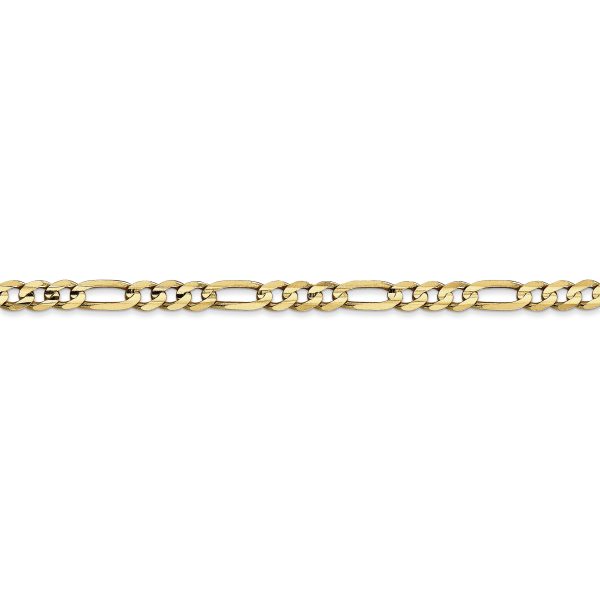 14k 4mm Concave Open Figaro Chain - Image 2