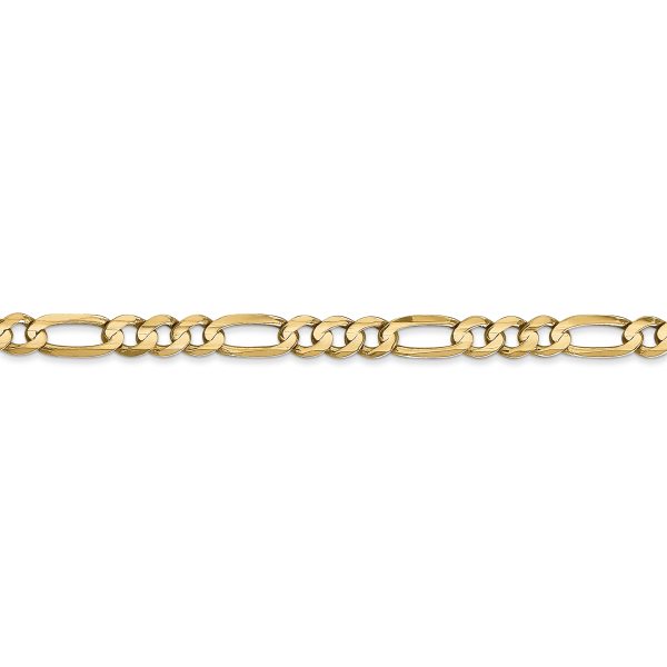 14k 4.5mm Concave Open Figaro Chain - Image 2