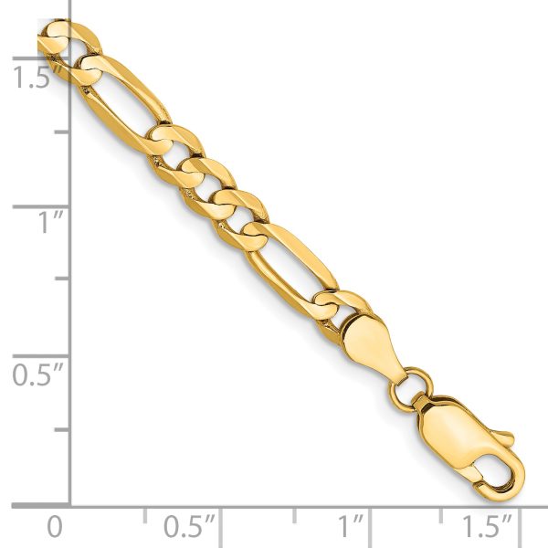 14k 4.5mm Concave Open Figaro Chain - Image 2