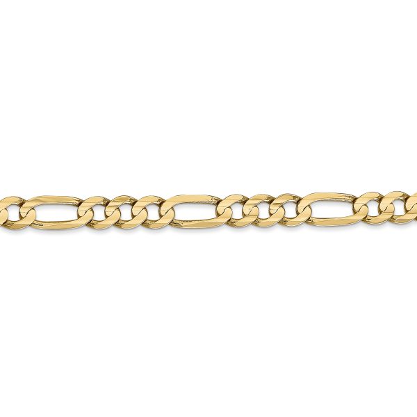 14k 5.5mm Concave Open Figaro Chain - Image 2