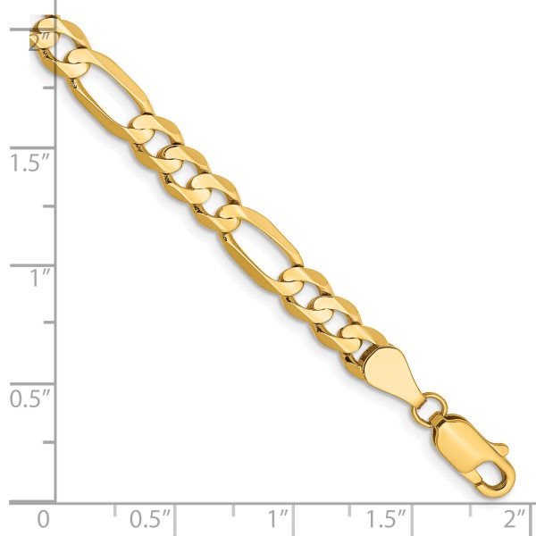 14k 5.5mm Concave Open Figaro Chain - Image 2