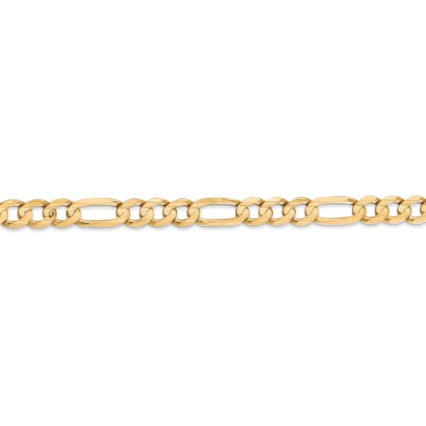 14k 6mm Concave Open Figaro Chain - Image 2