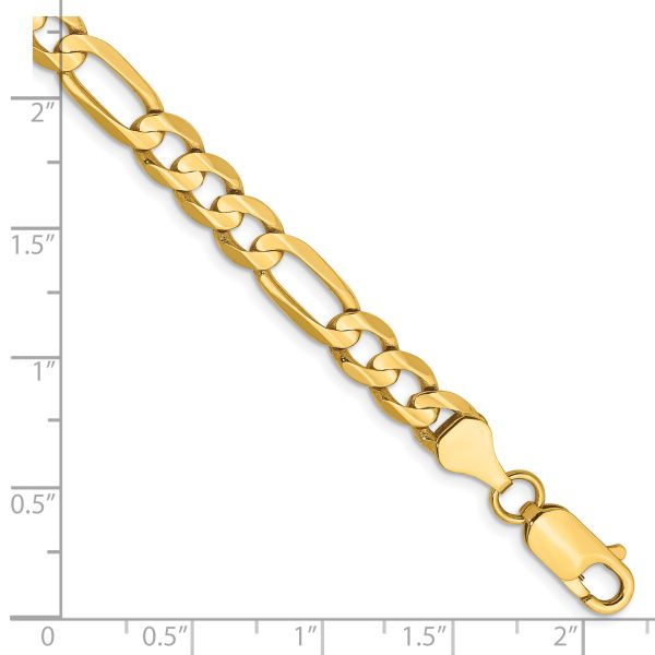 14k 6mm Concave Open Figaro Chain - Image 2