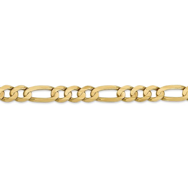 14k 7.5mm Concave Open Figaro Chain - Image 2