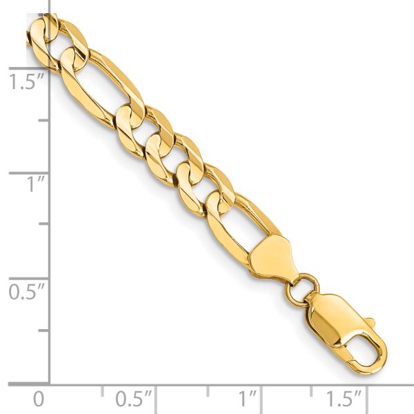 14k 7.5mm Concave Open Figaro Chain - Image 3