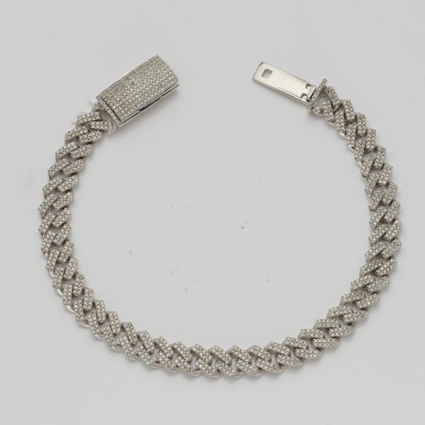 10KW 4.00CTW DIAMOND SQUARE MIAMI CUBAN BRACELET