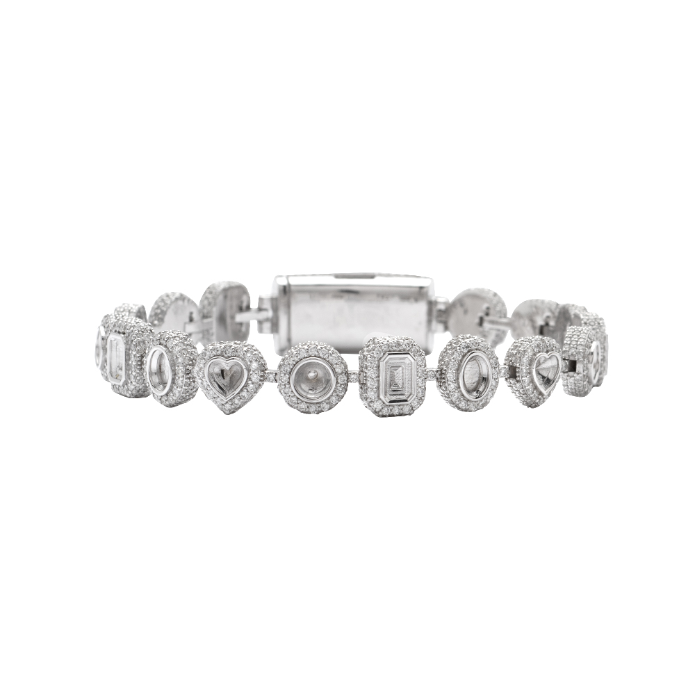 10KW 11.04CTW DIAMOND MULTI SHAPED LINK BRACELET