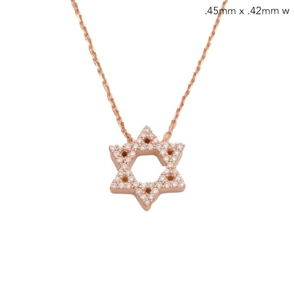 14KR 0.20CTW DIAMOND NECKLACE - STAR OF DAVID