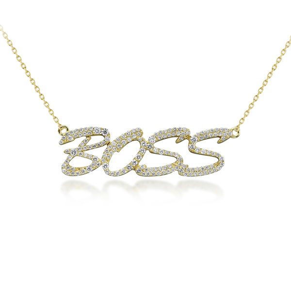 10KY 0.85CTW DIAMOND NECKLACE NAME PIECE