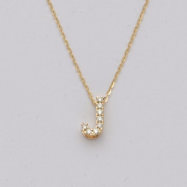 14KY 0.11CTW DIAMOND INITIAL NECKLACE