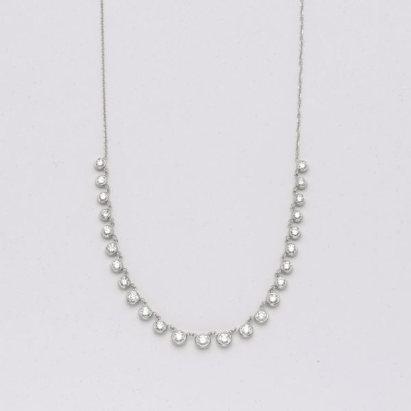 14KW 1.85CTW DIAMOND LOOSE BEZEL SET NECKLACE