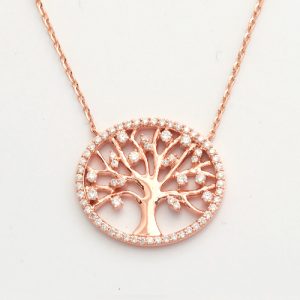 14KR 0.50CTW DIAMOND NECKLACE - 'TREE OF LIFE'