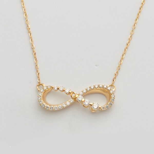 14KY 0.40CTW DIAMOND INFINITY NECKLACE