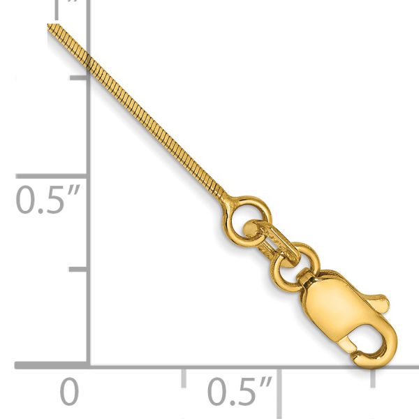 14k .6mm Octagonal Snake Chain - Image 2