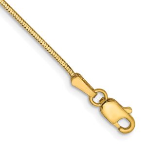 14k .9mm Octagonal Snake Chain