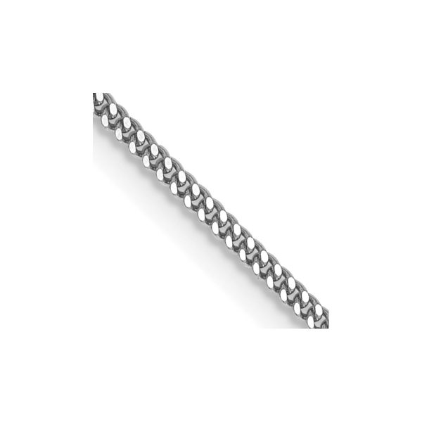 14k WG 1.3mm Curb Pendant Chain