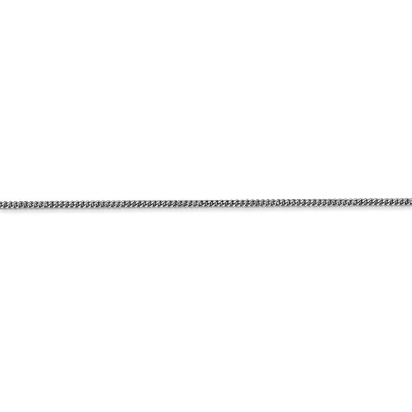 14k WG 1.3mm Curb Pendant Chain - Image 2