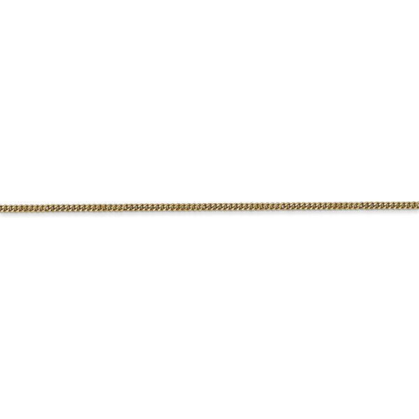 14k 1.3mm Curb Pendant Chain - Image 2