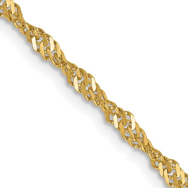 14k 2mm Singapore Chain