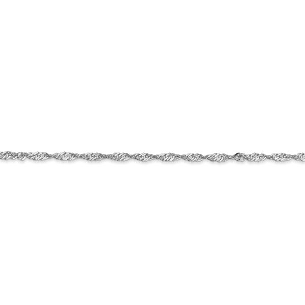 14k WG 1.7mm Singapore Chain - Image 2