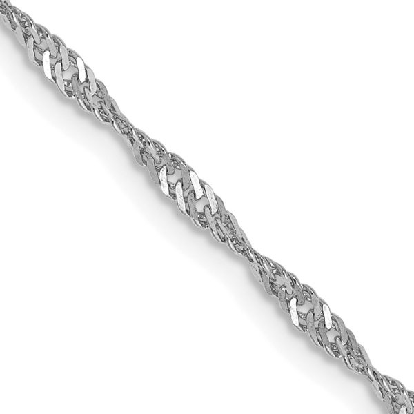 14k WG 1.7mm Singapore Chain