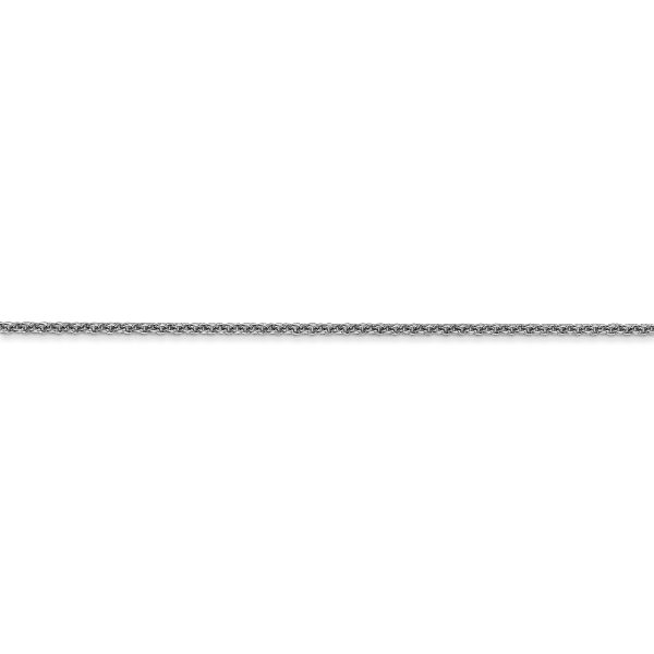 14k WG 1.4mm Round Open Link Cable Chain - Image 3