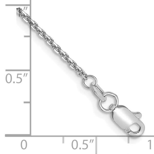 14k WG 1.45mm D/C Cable Chain Anklet - Image 2