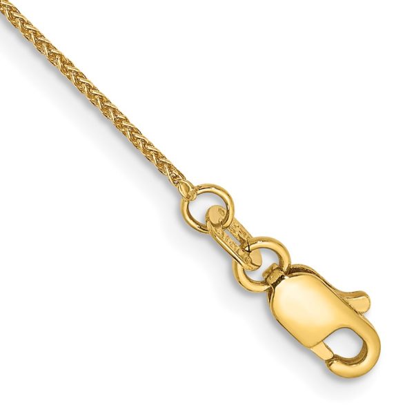 14k 0.85mm Spiga Pendant Chain Anklet