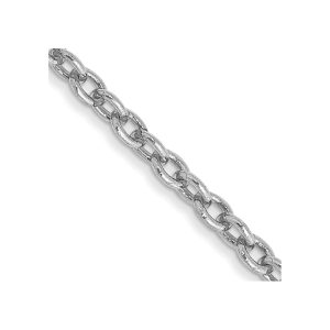 14k WG 1.8mm Forzantine Cable Chain