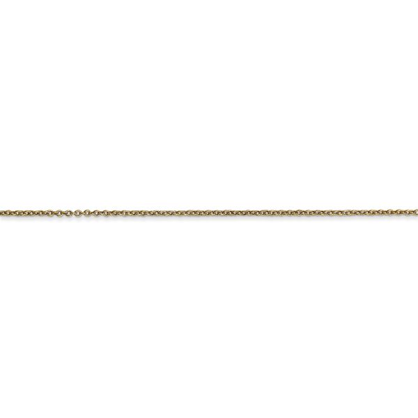 14k .9mm Cable with Spring Ring Clasp Chain - Image 3