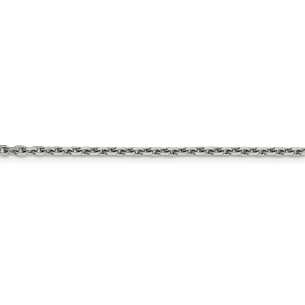 14k WG 2.5mm D/C Cable Chain - Image 2