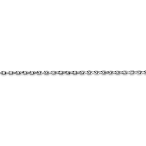 14k WG 1.8mm D/C Round Open Link Cable Chain - Image 2