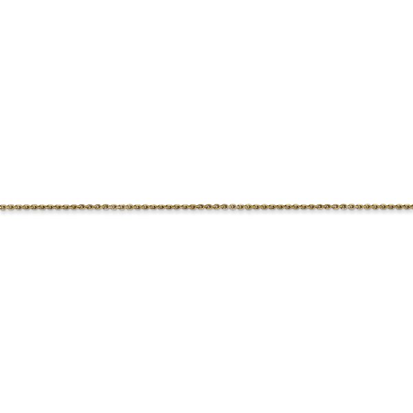 14k .8mm D/C Round Open Link Cable Chain - Image 2