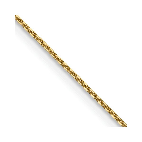 14k .8mm D/C Round Open Link Cable Chain