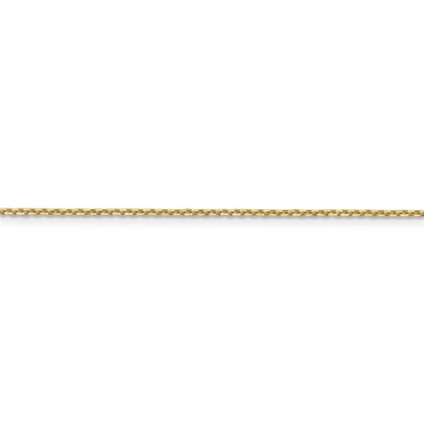 14k 1.4mm D/C Round Open Link Cable Chain - Image 2