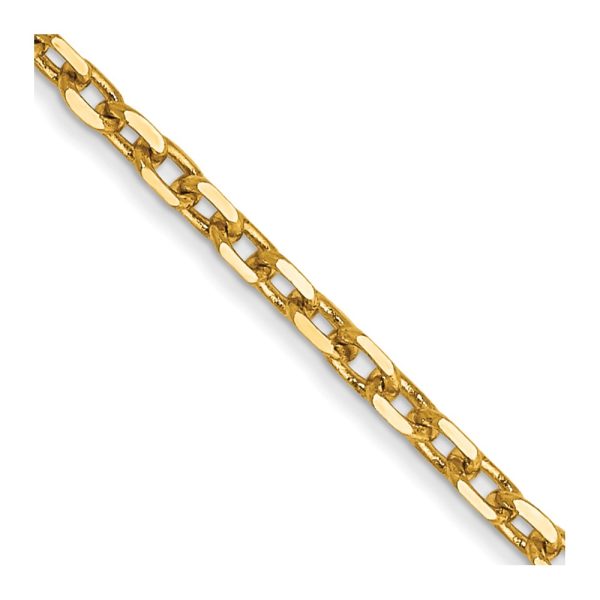 14k 1.8mm D/C Round Open Link Cable Chain