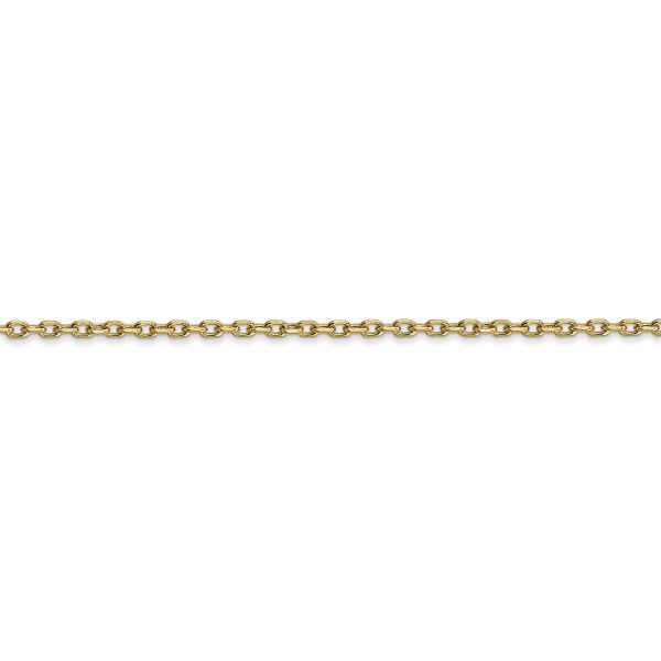 14k 1.8mm D/C Round Open Link Cable Chain - Image 2