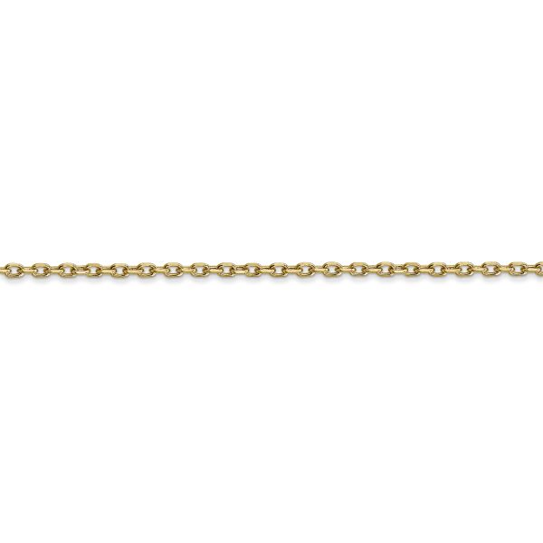 14k 1.8mm D/C Round Open Link Cable Chain - Image 2