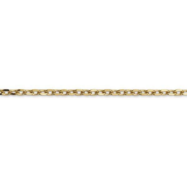 14k 3mm D/C Round Open Link Cable Chain - Image 2