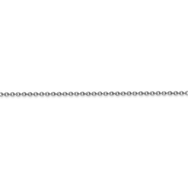 14k WG 1.4mm Round Open Wide Link Cable Chain - Image 2