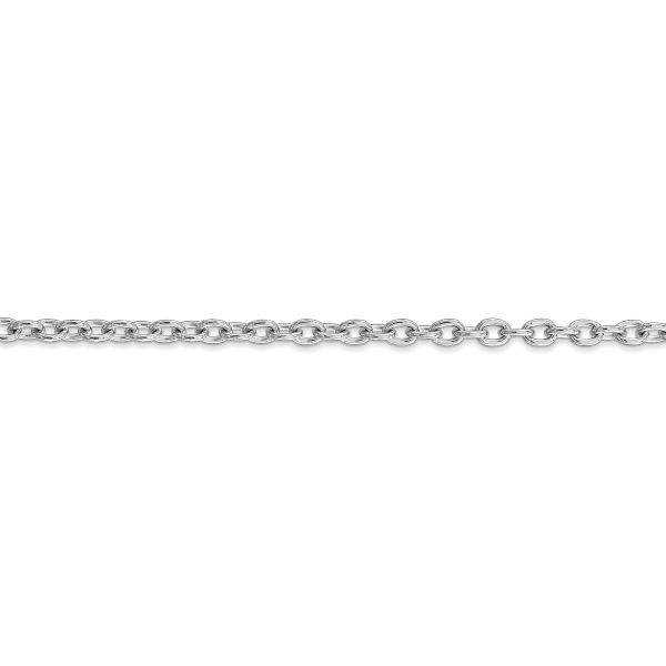 14k WG 3.2mm Round Open Link Cable Chain - Image 2