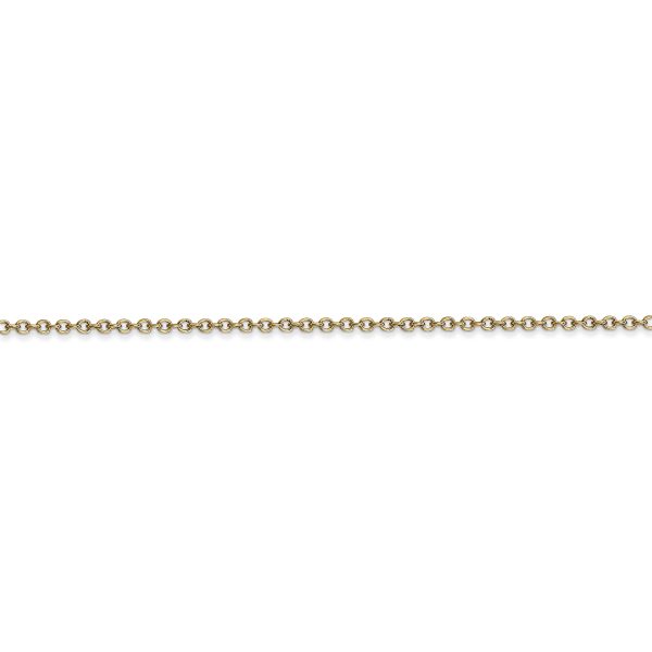 14k 1.4mm Round Open Wide Link Cable Chain - Image 2